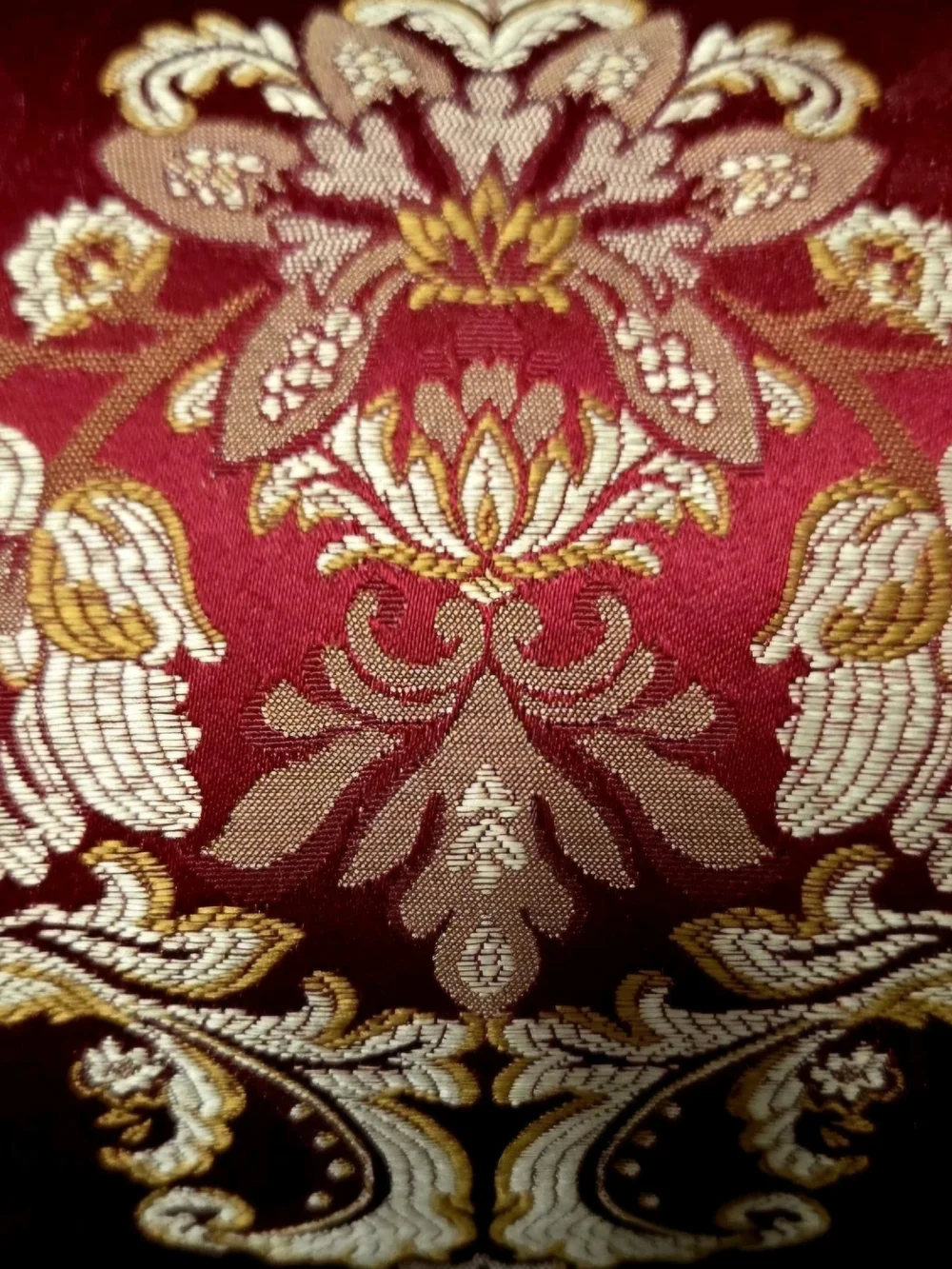 Waterford Linens Charlemont Ruby Damask Bolster Pillow 6